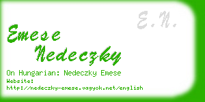 emese nedeczky business card